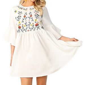 White embroidered dress